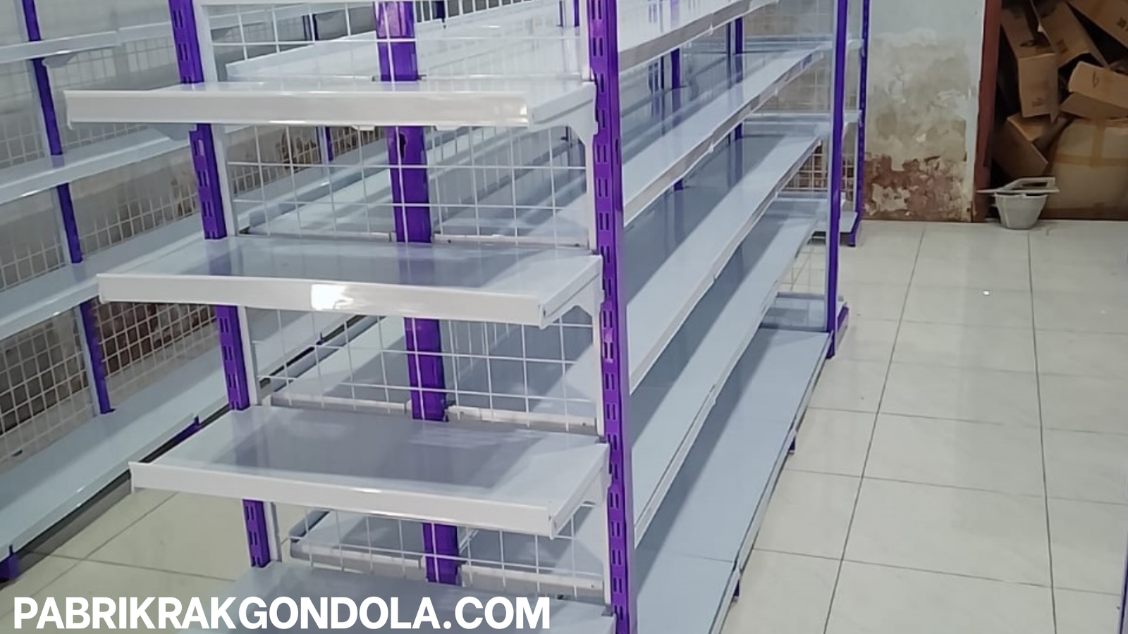 pembayaran pabrik rak gondola